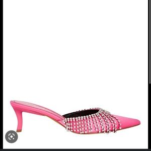 AREA crystal holiday mules. NWT